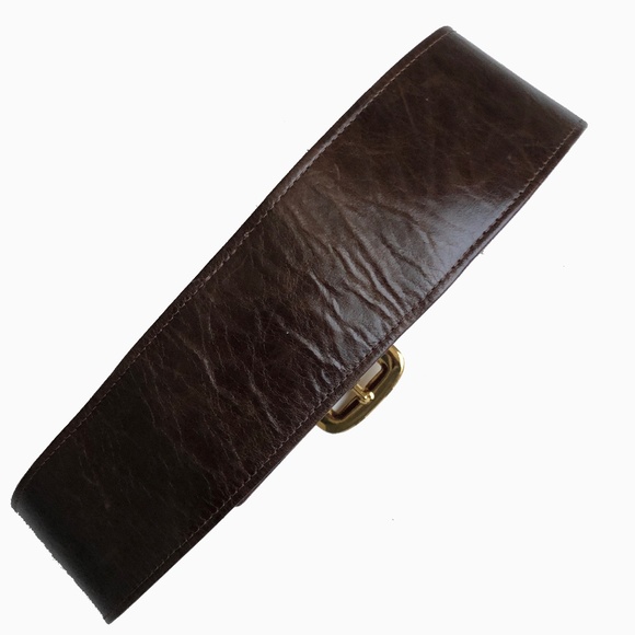 Jack Rabbit Collection Wide Leather Belt Distressed Retro - Picture 5 of 6